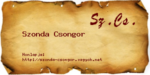 Szonda Csongor névjegykártya