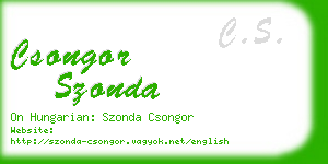 csongor szonda business card